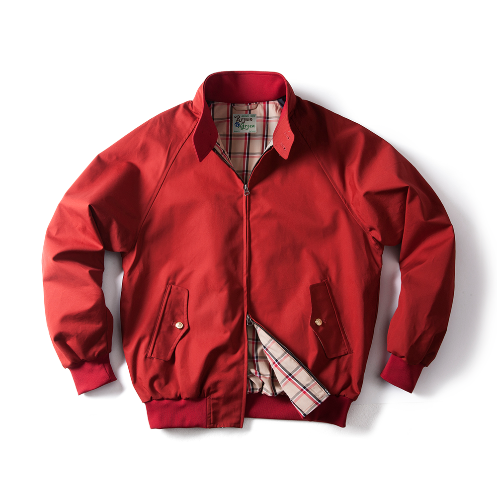 Red ventile harrington jacket